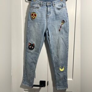 Sailor Moon Embroidered Jeans Luna Anime Denim Size 3